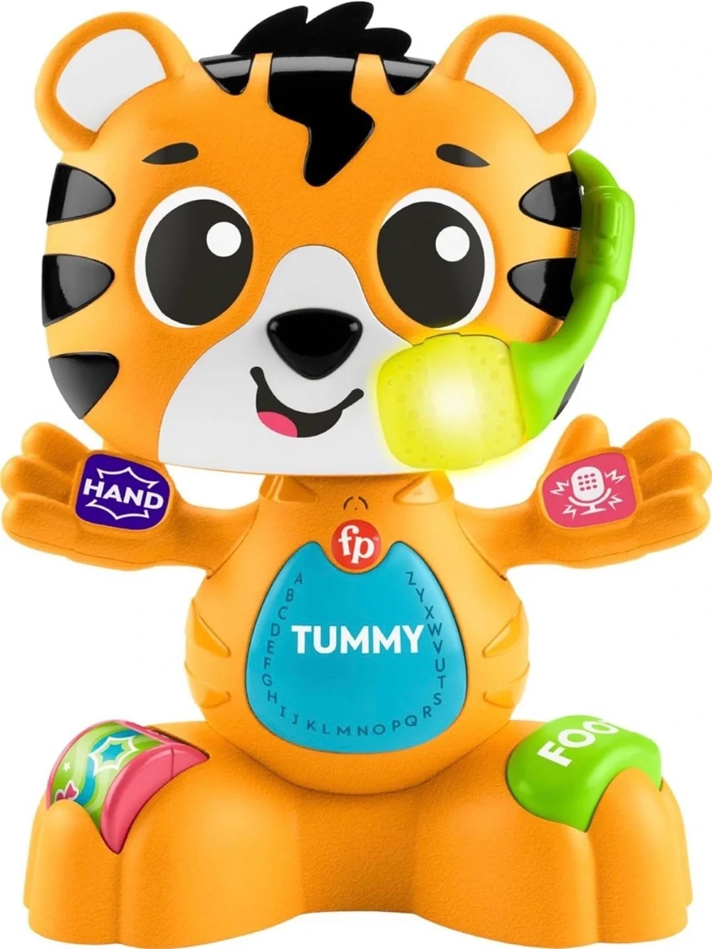Fisher-Price Bop & Groove Tiger Toy - Orange, White, Black, Blue, Green